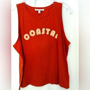 NWT Express One Eleven Coastal Graphic Tank Top Size Medium